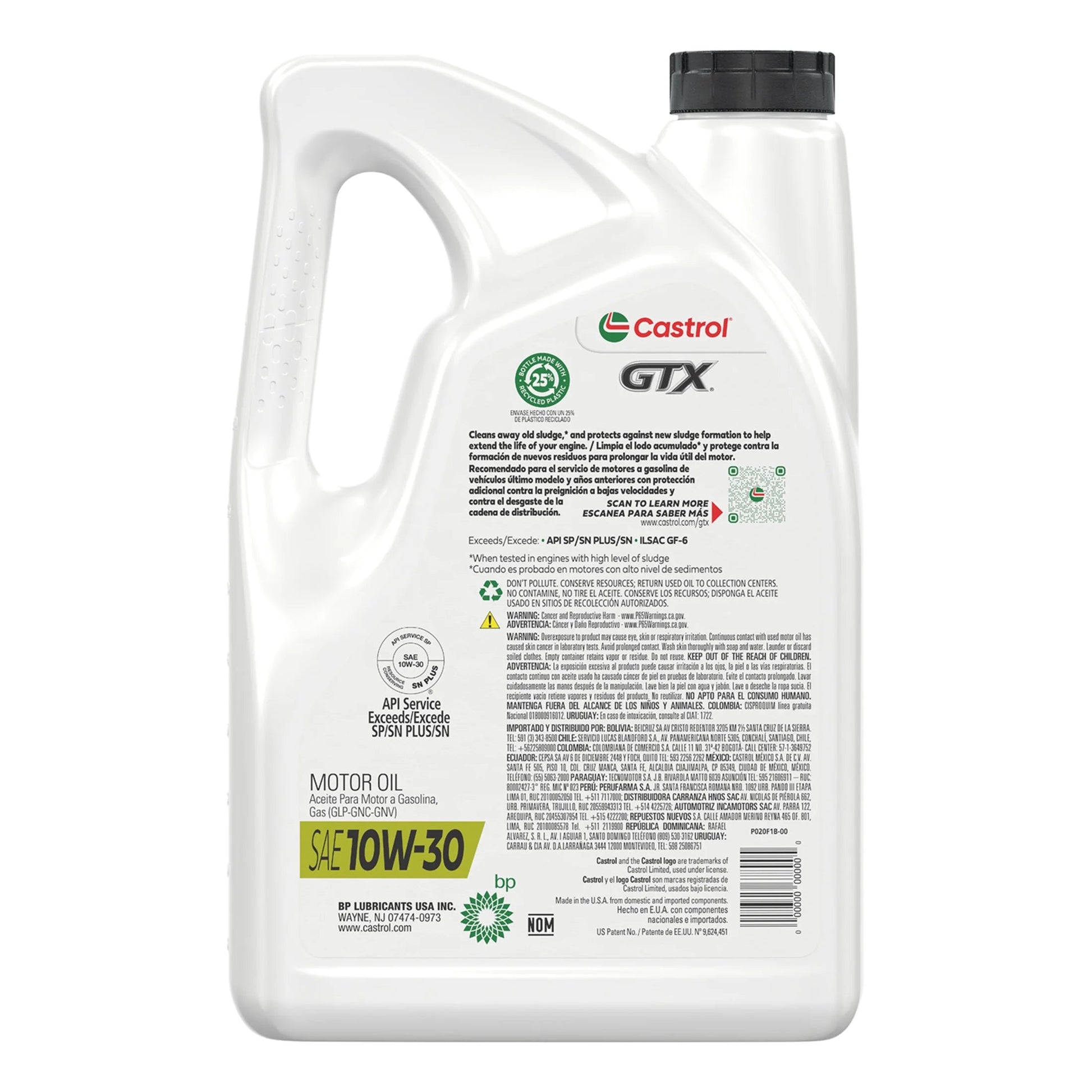 GTX 10W-30 Conventional Motor Oil, 5 Quarts