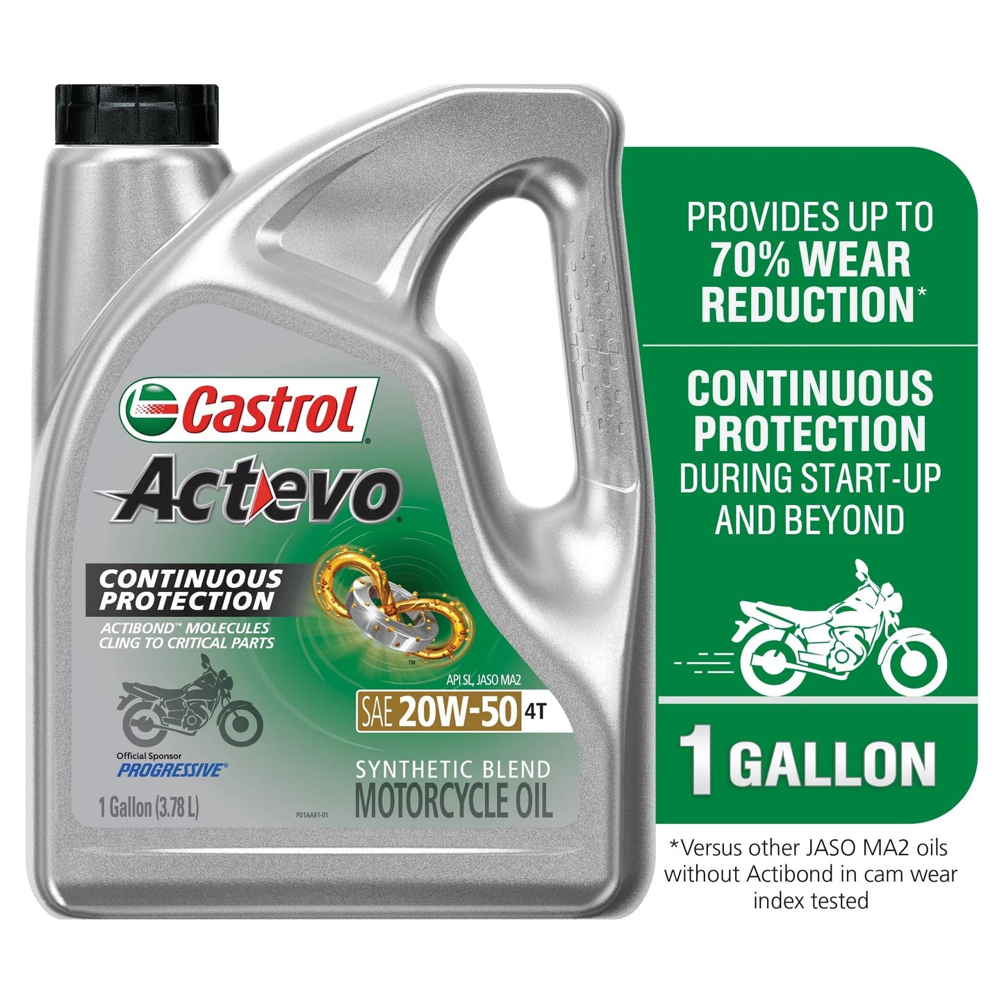 Actevo 4T 20W-50 Part Synthetic Motorcycle Oil, 1 Gallon