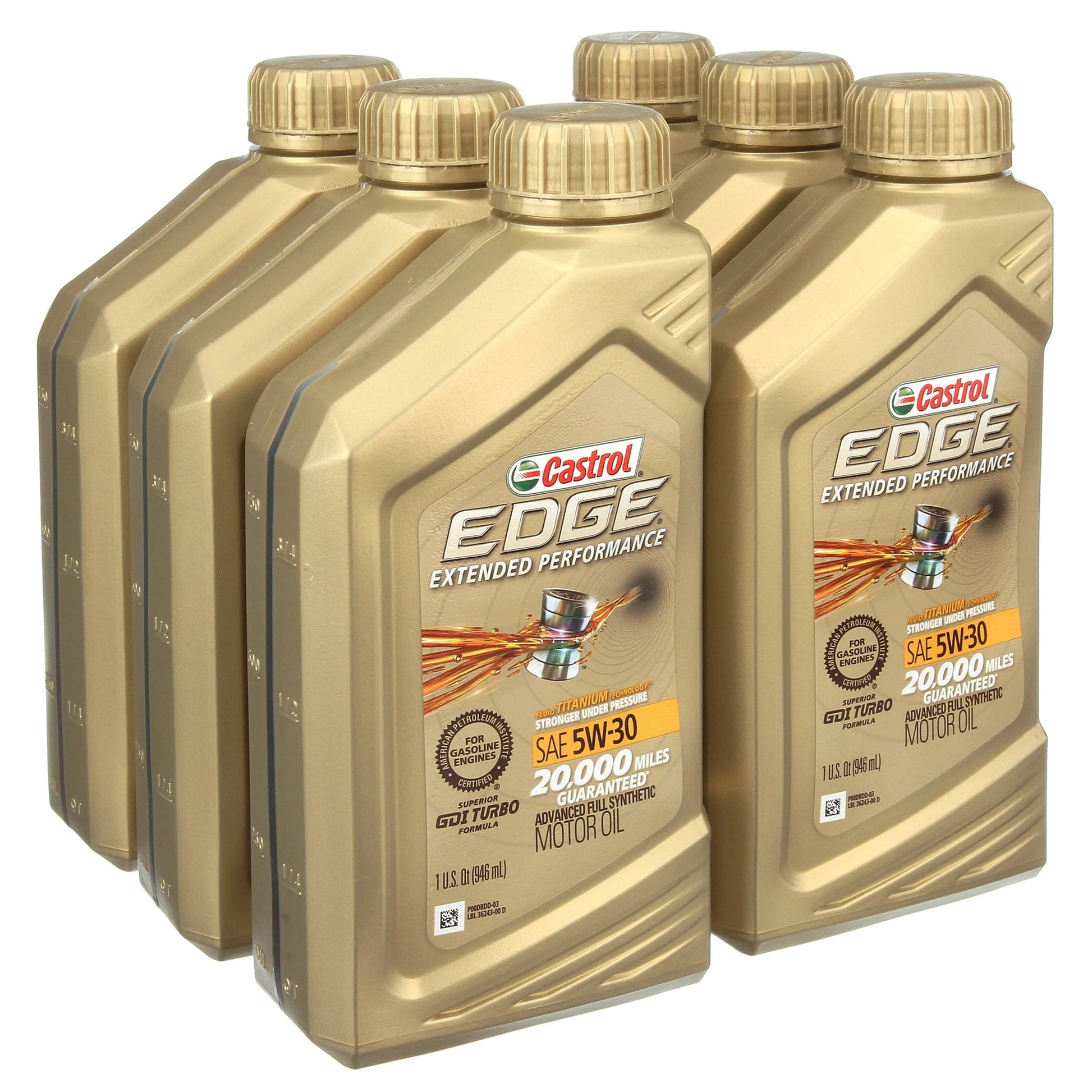 Edge Extended Performance Advanced Full Synthetic Motor Oil, 1 Quart, Pack of 6 1 Quart - 6 Pack Extended Performance Advanced Full Synthetic Oil