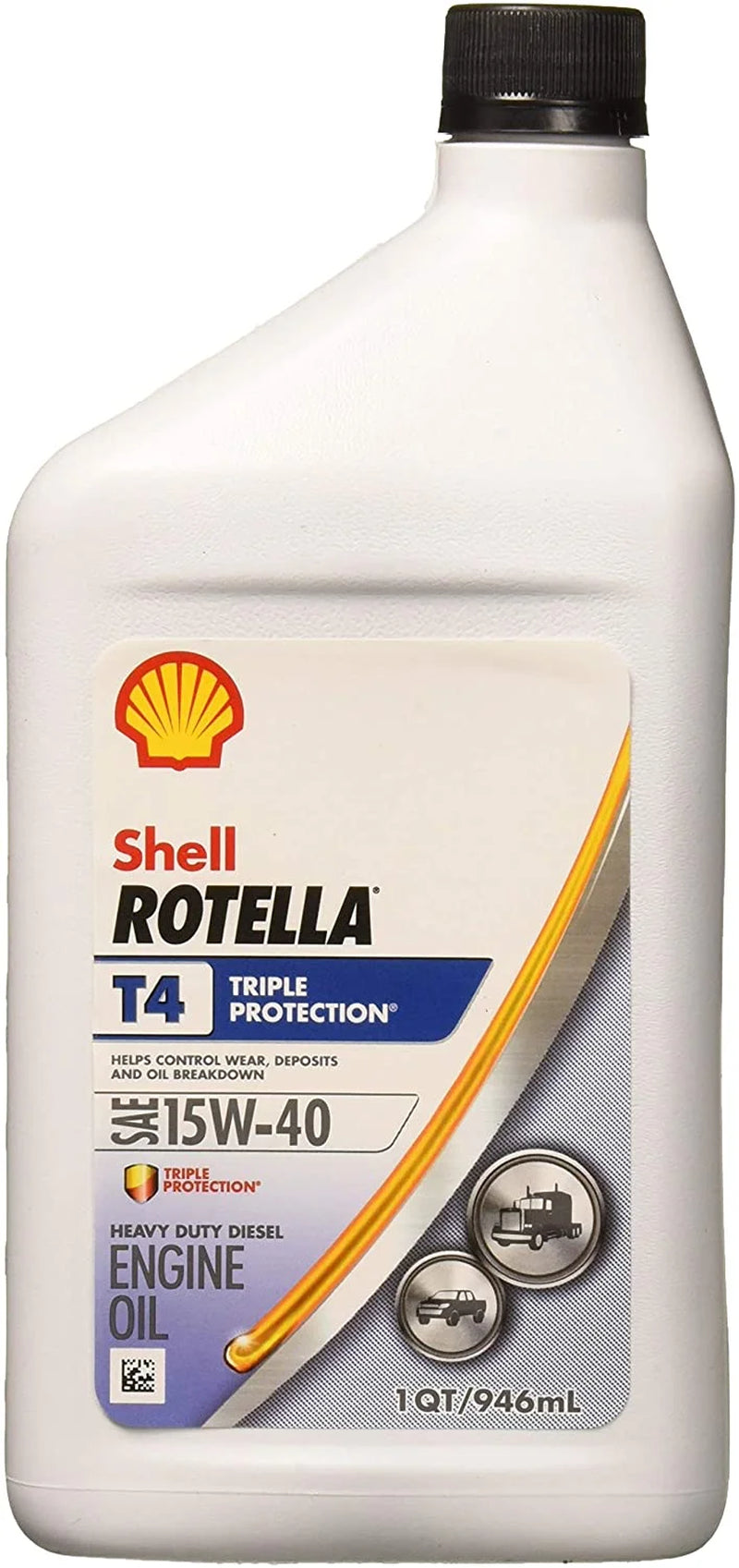 Rotella Shell 15W40 Quart Triple Protection Motor Oil 550049483 Pack of 6