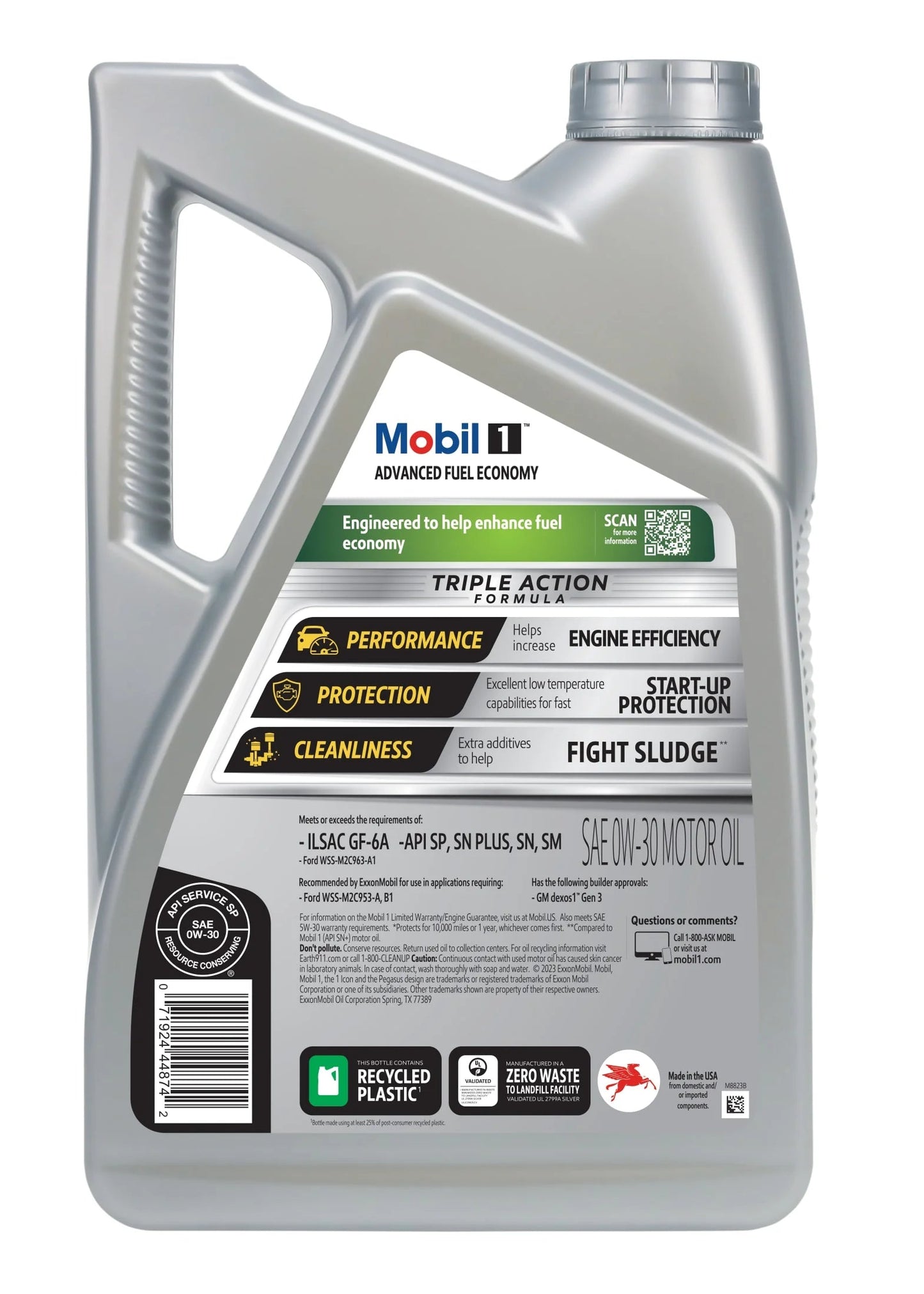 Advanced Fuel Economy Full Synthetic Motor Oil 0W-30, 5 Quart