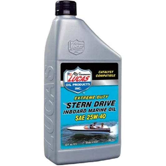 Lucas Synthetic Blend Marine 4-Stroke SAE25W40 Oil 32 Ounce Quart Weight 2.03 Pounds