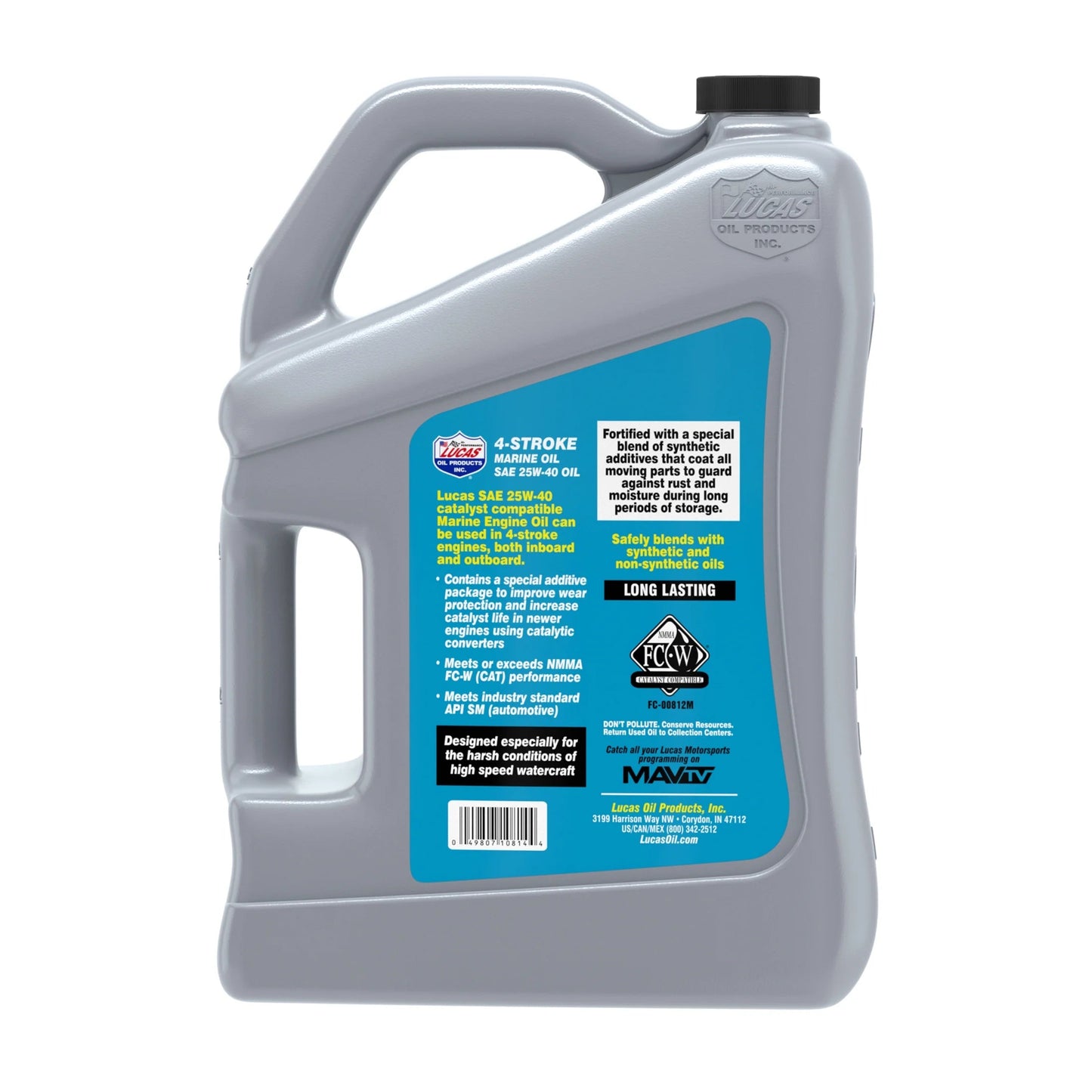 Lucas 4-Stroke Marine SAE25W40 Engine Oil 5Quart Weight 9.60 Pounds Boats & Watercraft