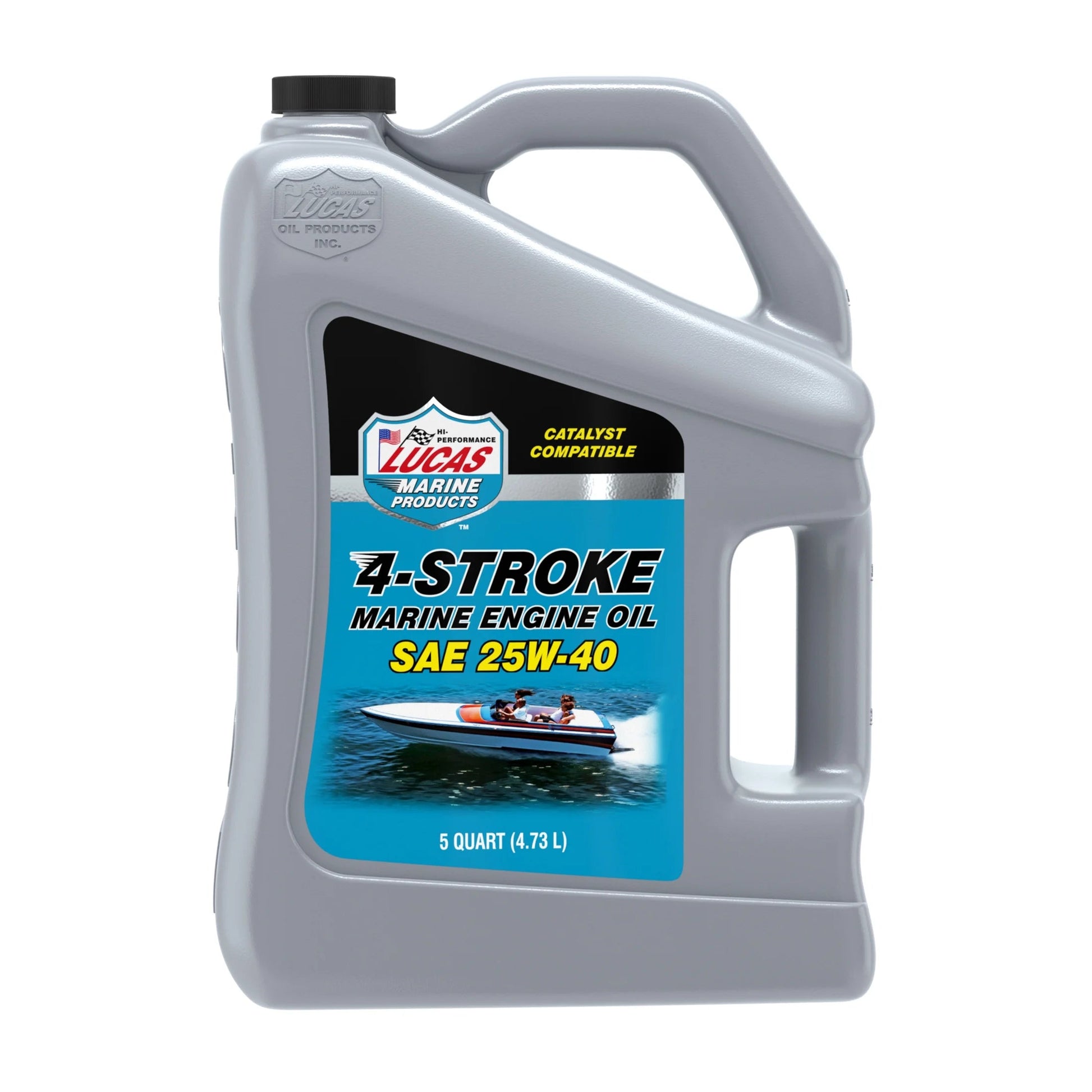 Lucas 4-Stroke Marine SAE25W40 Engine Oil 5Quart Weight 9.60 Pounds Boats & Watercraft