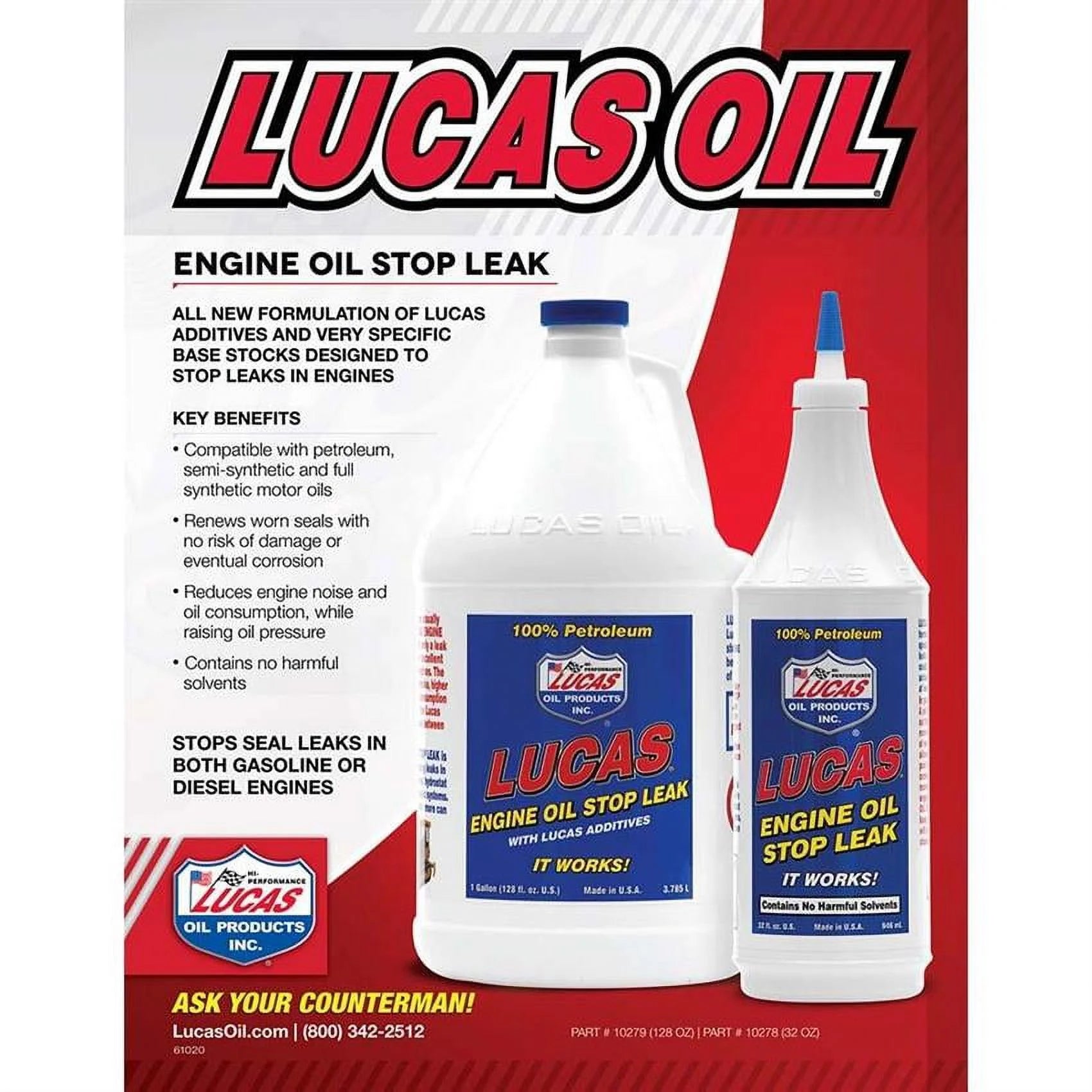 10279 Engine Oil Stop Leak, 1 Gallon Jug