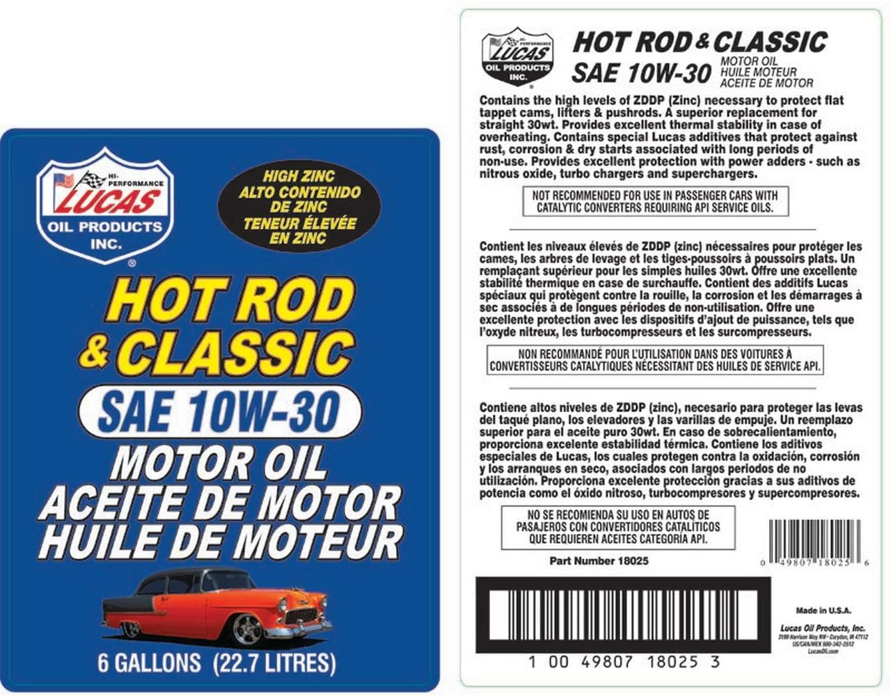 18002 Sae 10W-30 Api Sn plus Motor Oil/1X