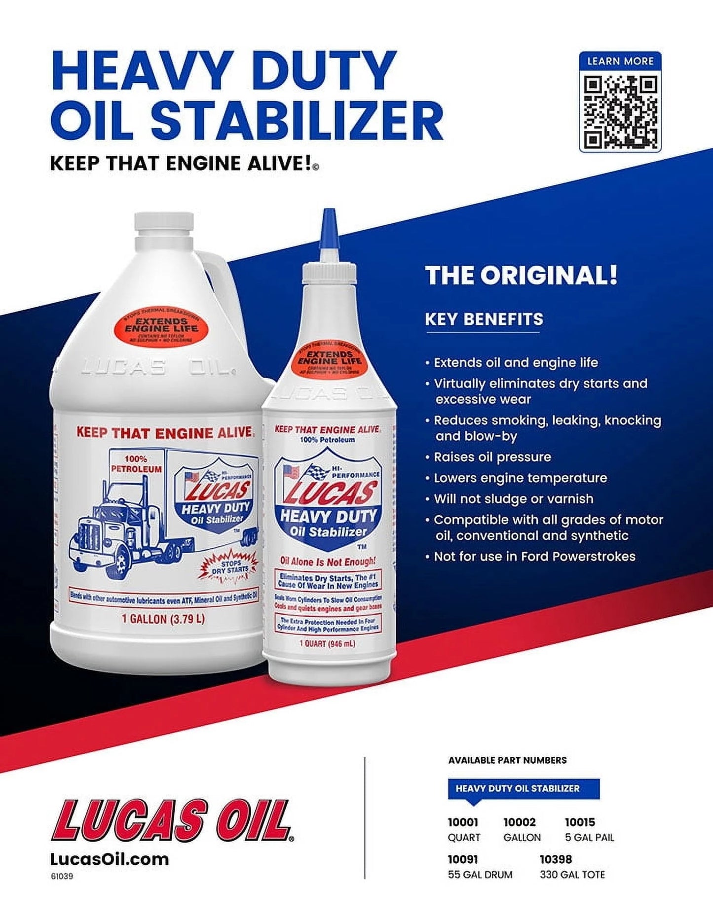 10002 Heavy Duty Oil Stabilizer One Gallon Automotive Additive